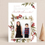 "Holly + Laurel" - Holiday Cards in Holly Berry by Wildfield Paper Co - Front