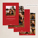 "Holly + Laurel" - Holiday Cards in Holly Berry by Wildfield Paper Co - Back of Card Options