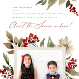 "Holly + Laurel" - Holiday Cards in Holly Berry by Wildfield Paper Co - Detail