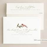 "Holly + Laurel" - Holiday Cards in Holly Berry by Wildfield Paper Co - FREE Recipient Addressing