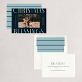 "Stacked Blessings" - Holiday Cards in Night Sky by Ekko Studio - Assembled