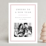 "Stripe Edge" - Holiday Cards in Snow by Amy Kross - Front