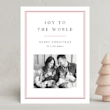 "Stripe Edge" - Holiday Cards in Snow by Amy Kross - Front