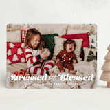 "Stressed but Blessed" - Holiday Cards in Snowflake by Brooke Chandler - Front