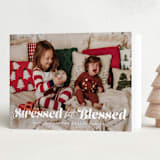"Stressed but Blessed" - Holiday Cards in Snowflake by Brooke Chandler - Folded Card