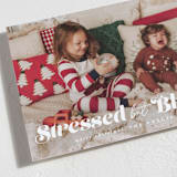 "Stressed but Blessed" - Holiday Cards in Snowflake by Brooke Chandler - Detail