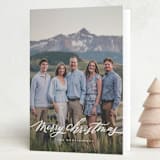 "Fresh Fallen Snow" - Holiday Cards in Blizzard by Wildfield Paper Co - Folded Card