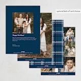 "A Signature Holiday" - Holiday Cards in Midnight by Liz Conley - Back of Card Options
