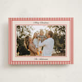 "Little Stripes" - Holiday Cards in Ruby by Annie Shapiro - Front