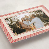 "Little Stripes" - Holiday Cards in Ruby by Annie Shapiro - Detail