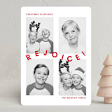 "Joyful Rejoicing" - Holiday Cards in Cranberry by Chelsea Petaja - Front
