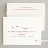 "Joyful Rejoicing" - Holiday Cards in Cranberry by Chelsea Petaja - FREE Recipient Addressing
