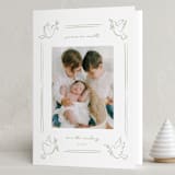 "whimsy doves" - Holiday Cards in Snow by Rebecca Durflinger - Folded Card