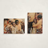 "Stacked Serif" - Holiday Cards in Snow by Ellen Schlegelmilch - Photo Orientation Options