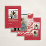 "Joy the the World Scripted" - Holiday Cards in Cranberry by Pixel and Hank - Back of Card Options