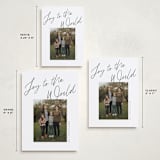 "Joy the the World Scripted" - Holiday Cards in Pine by Pixel and Hank - Formats Available