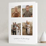 "Gratitude" - Holiday Cards in Snow by Pippa Shaw - Folded Card