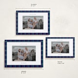 "Plaid Peace" - Holiday Cards in Navy by Makewells - Formats Available