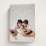 "Up Top" - Holiday Cards in Snow by Lauren Chism - Folded Card