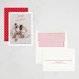 "Angled Merry Christmas" - Holiday Cards in Holly Berry by Kristen Magee - Assembled