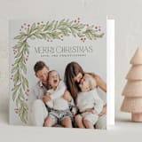"Corner wreath square" - Holiday Cards in Wreath by Tessa Kate Rushton - Folded Card