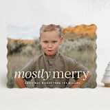 "Mostly Merry" - Holiday Cards in Vanilla by Ekko Studio - Front