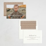 "Mostly Merry" - Holiday Cards in Vanilla by Ekko Studio - Assembled