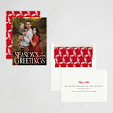 "season's serif" - Holiday Cards in Marshmallow by Becky Nimoy - Assembled