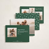 "Charming Script" - Holiday Cards in Frost by Erica Krystek - Back of Card Options