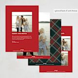 "Up" - Holiday Cards in Classic Plaid by Sara Hicks Malone - Back of Card Options