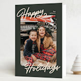 "the classic" - Holiday Cards in Olive by Pixel and Hank - Folded Card
