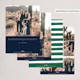 "Festive Holiday Foliage" - Holiday Cards in Navy by Brooke Chandler - Back of Card Options