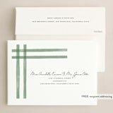 "watercolor stripes" - Holiday Cards in Pine by Ellis - FREE Recipient Addressing