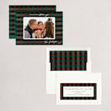 "Winter Plaid" - Holiday Cards in Elf Shoes by Elly - Assembled