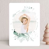 "Peaceful Blooms" - Holiday Cards in Mint by Phrosné Barwood - Front