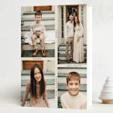 "Grid" - Holiday Cards in Ecru by Morgan Kendall - Folded Card