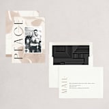 "Modern Marble" - Holiday Cards in Almond by Kate Ahn - Assembled