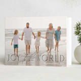 "Scripted Elegance" - Holiday Cards in Coal by Mansi Verma - Folded Card