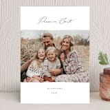 "Peace Simply" - Holiday Cards in Coal by Emily Betts - Front