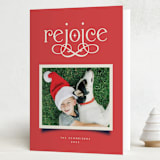 "Lois" - Holiday Cards in Holly Berry by Vivian Yiwing - Folded Card