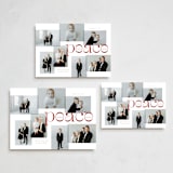 "Peace" - Holiday Cards in Mulled Wine by Erin German - Formats Available