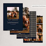 "Peace with Ferns" - Holiday Cards in Navy by Lisa Nelson - Back of Card Options