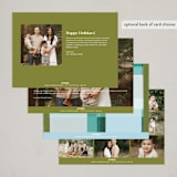 "Painterly Plaid" - Holiday Cards in Juniper by Lisa McLean - Back of Card Options