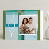"Painterly Plaid" - Holiday Cards in Juniper by Lisa McLean - Folded Card