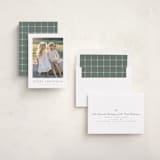 "Winter Daisy" - Holiday Cards in Fir by Wildfield Paper Co - Assembled