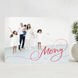 "Merry Flourish" - Holiday Cards in Candy Cane by Hannah Williams - Front