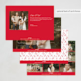 "Merry Flourish" - Holiday Cards in Candy Cane by Hannah Williams - Back of Card Options