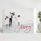 "Merry Flourish" - Holiday Cards in Candy Cane by Hannah Williams - Folded Card