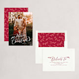 "Merry Christmas Scripted" - Holiday Cards in Snowflake by Hooray Creative - Assembled