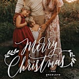"Merry Christmas Scripted" - Holiday Cards in Snowflake by Hooray Creative - Detail